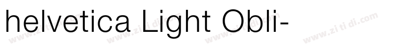 helvetica Light Obli字体转换